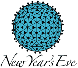 "New Year's Eve" with lighed ball